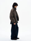 RT No. 32525 PLEATED WIDE STRAIGHT JEANS