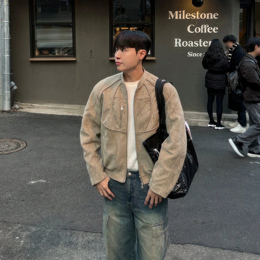 RT No. 32084 RECONSTRUCTED SUEDE ZIP JK