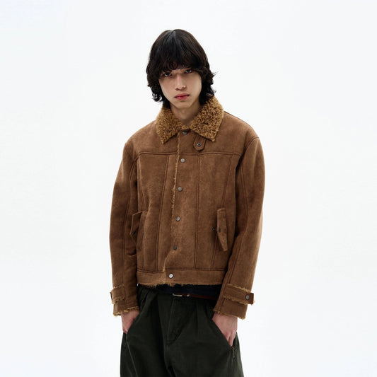 RT No. 32517 FUR COLLAR SUEDE JK