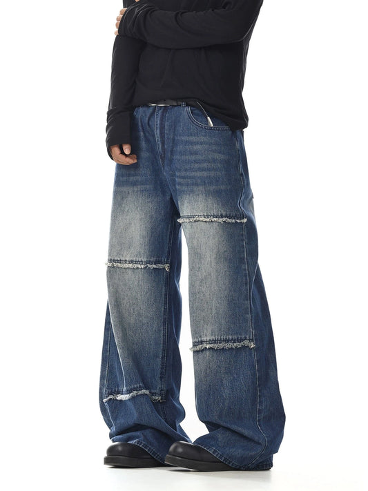 RT No. 32737 WASHED DENIM STRAIGHT JEANS