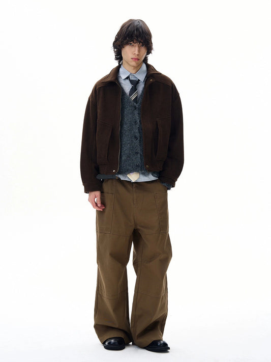 RT No. 32109 BROWN CORDUROY ZIP JK