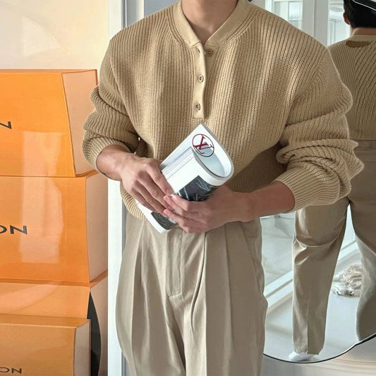 RT No. 32072 KNITWEAR HENRY COLLAR SWEATER