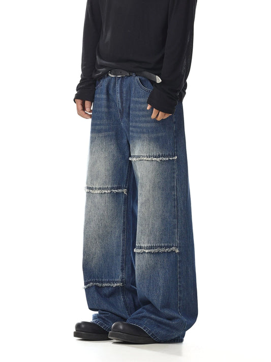 RT No. 32737 WASHED DENIM STRAIGHT JEANS