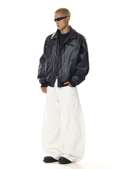 RT No. 32735 BLACK LEATHER ZIP JK