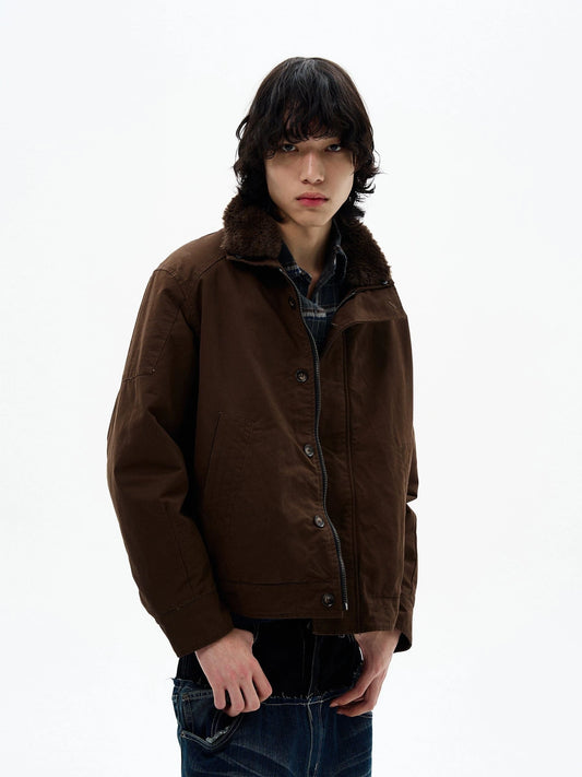 RT No. 32512 BROWN FUR COLLAR JK