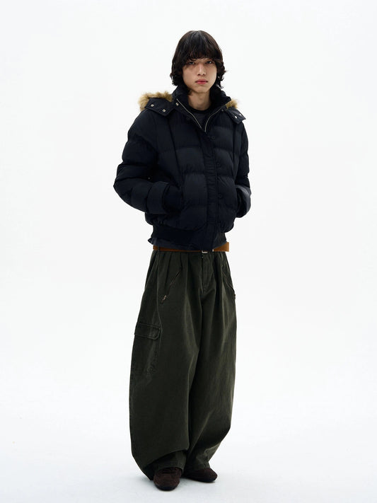 RT No. 32515 FUR HOODED PUFFER JK