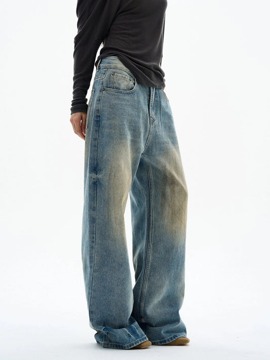 RT No. 32511 MUD WASHED DENIM STRAIGHT JEANS