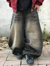 RT No. 32611 WASHED BAGGY STRAIGHT JEANS