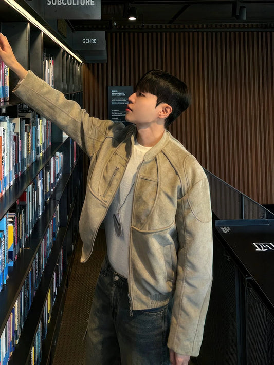 RT No. 32084 RECONSTRUCTED SUEDE ZIP JK