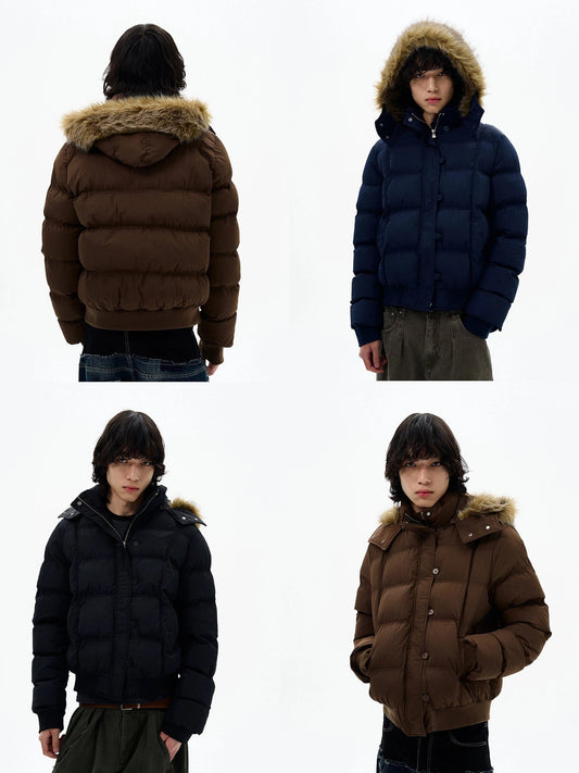 RT No. 32515 FUR HOODED PUFFER JK