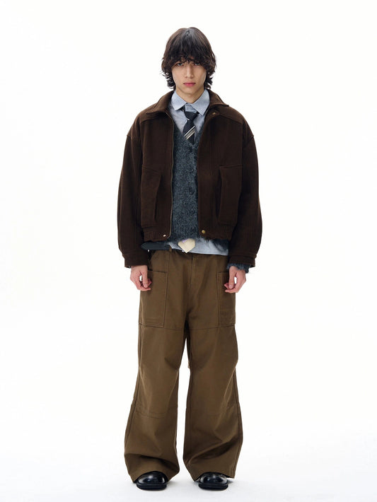 RT No. 32109 BROWN CORDUROY ZIP JK