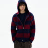 RT No. 32522 KNITWEAR STRIPED ZIP HOODIE