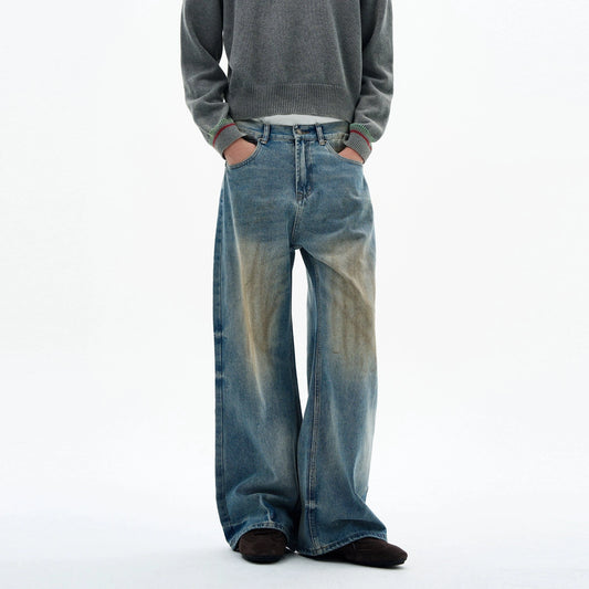 RT No. 32511 MUD WASHED DENIM STRAIGHT JEANS