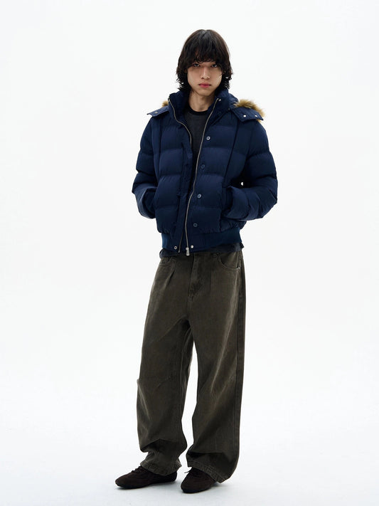 RT No. 32515 FUR HOODED PUFFER JK