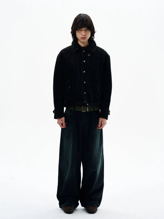 RT No. 32517 FUR COLLAR SUEDE JK