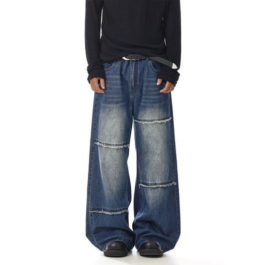 RT No. 32737 WASHED DENIM STRAIGHT JEANS