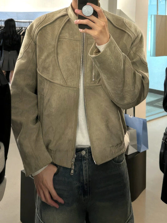 RT No. 32084 RECONSTRUCTED SUEDE ZIP JK