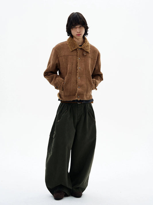 RT No. 32517 FUR COLLAR SUEDE JK