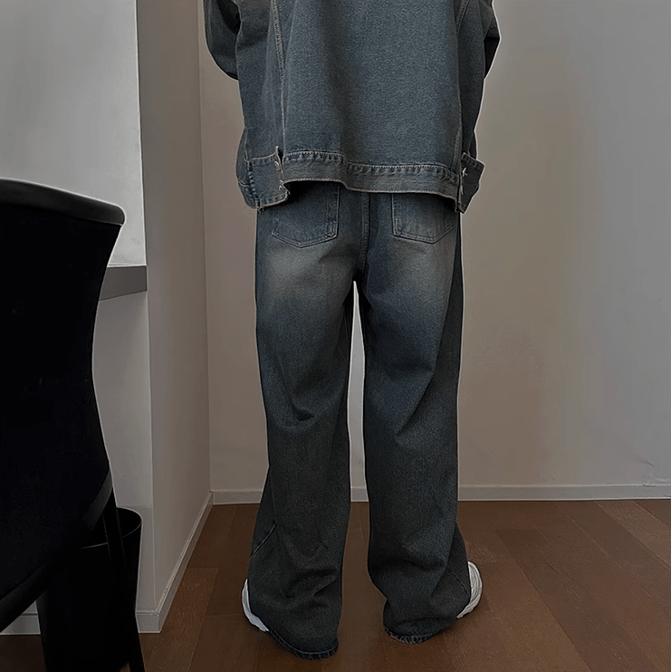 RT No. 11032 INDIGO BLUE DENIM HOODED JK & STRAIGHT PANTS