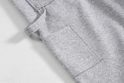 RT No. 11080 GRAY BUTTON-UP HOODIE & WIDE SWEATPANTS