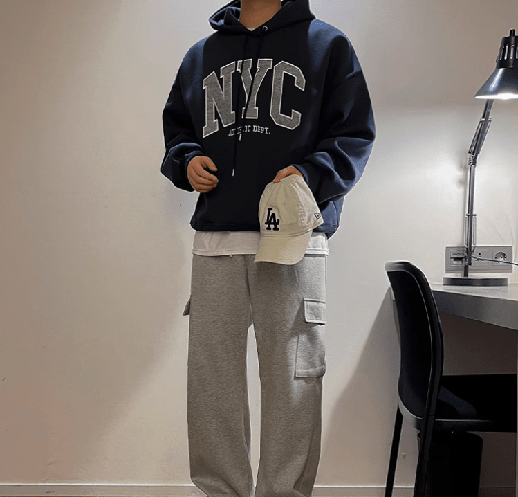 RT No. 10955 EMBROIDERED NYC PULLOVER HOODIE