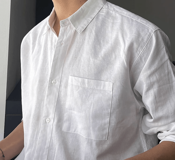 RT No. 9364 LINEN BUTTON-UP SHIRT