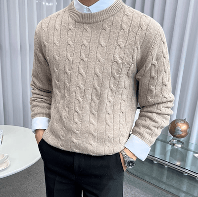 RT No. 10286 TWIST KNITTED SWEATER