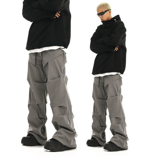 RT No. 10254 BAGGY FOLDED STRAIGHT PANTS