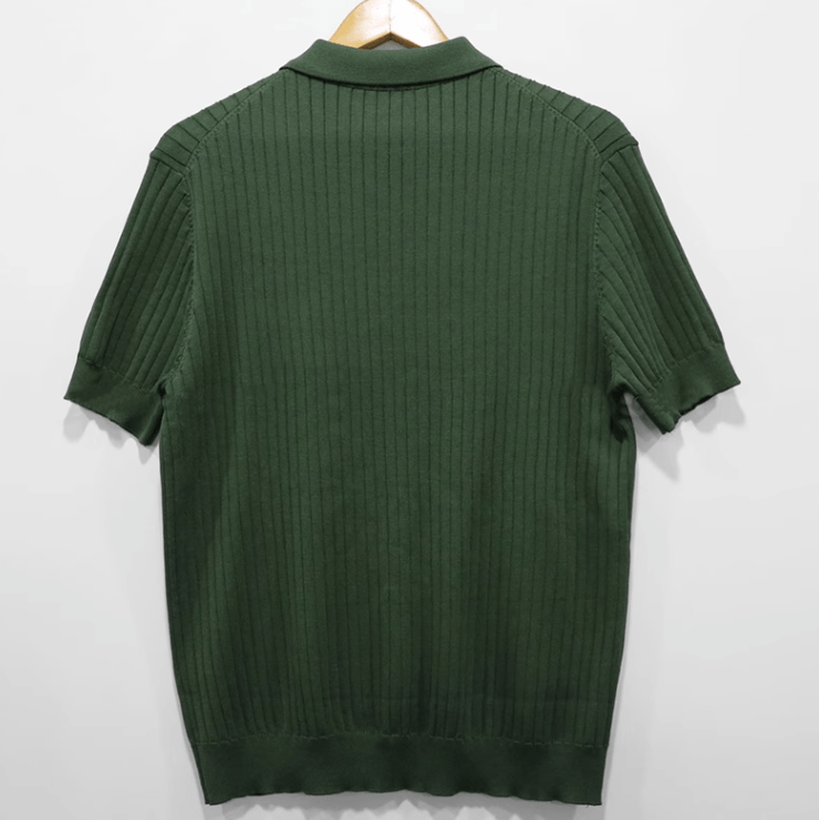 RT No. 9791 VERTICAL KNIT POLO SHORT SLEEVE