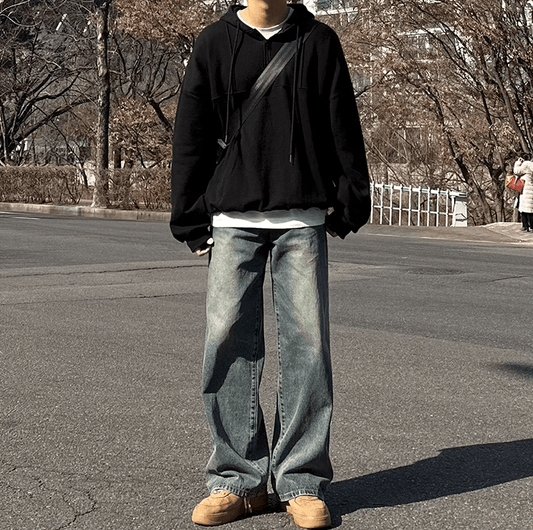 RT No. 9405 DENIM WIDE STRAIGHT JEANS