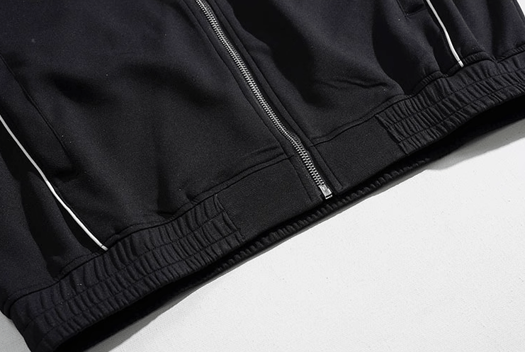 RT No. 9370 BLACK REFLECTIVE ZIP-UP JK