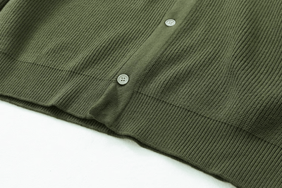 RT No. 11524 GREEN KNIT BUTTON-UP SWEATER