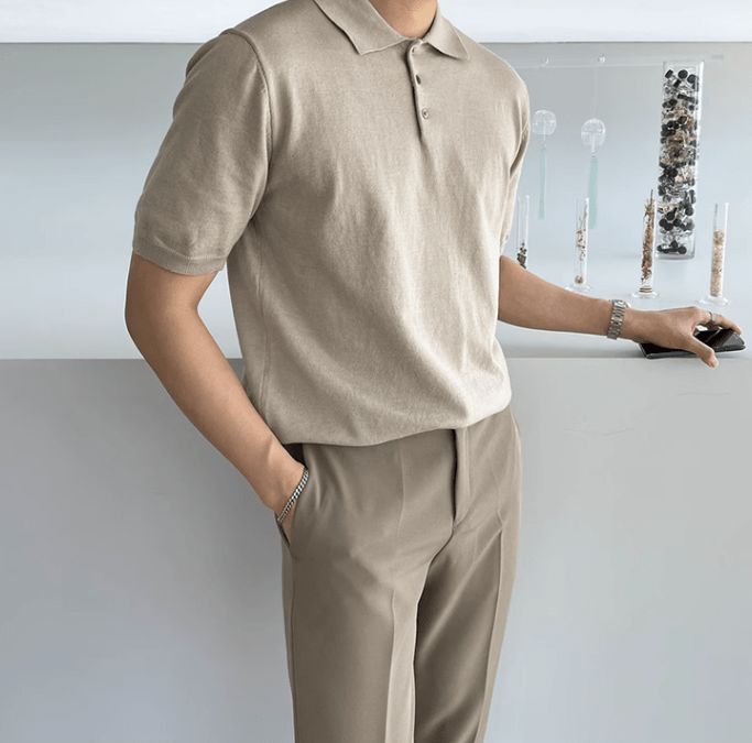 RT No. 10004 KNIT POLO SHORT SLEEVE SHIRT