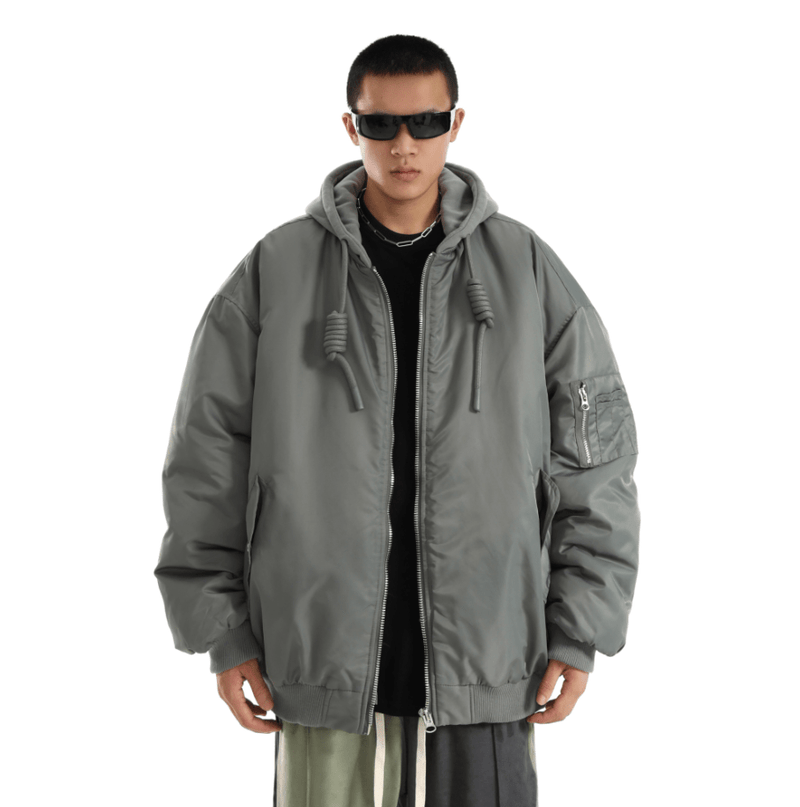 RT No. 10702 HOODED BASEBALL BOMBER JK