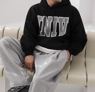 RT No. 11936 UNIV LETTERED PULLOVER HOODIE