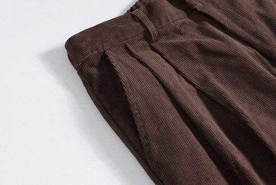 RT No. 10601 BROWN CORDUROY STRAIGHT PANTS