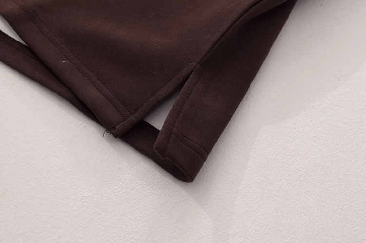 RT No. 11422 BROWN CONTRAST POLO SWEATER