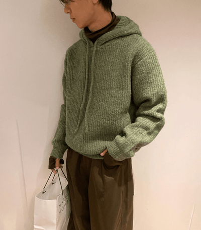 RT No. 10520 KNITTED PULLOVER HOODIE