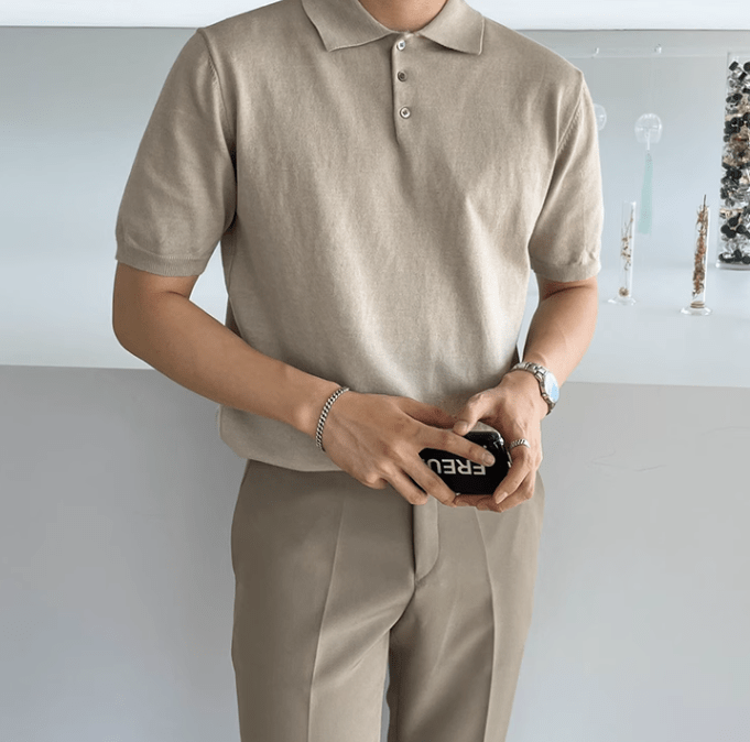 RT No. 10004 KNIT POLO SHORT SLEEVE SHIRT