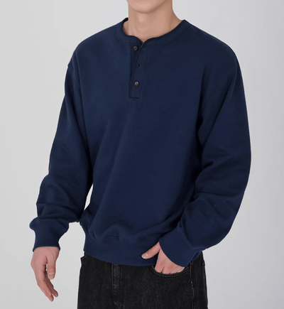 RT No. 10964 HENRY COLLAR LONGSLEEVE SWEATER