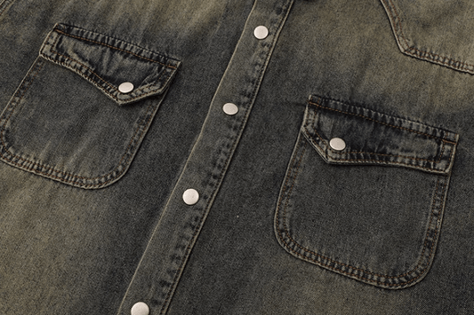 RT No. 12488 RETRO BLUE DENIM SHIRT JK