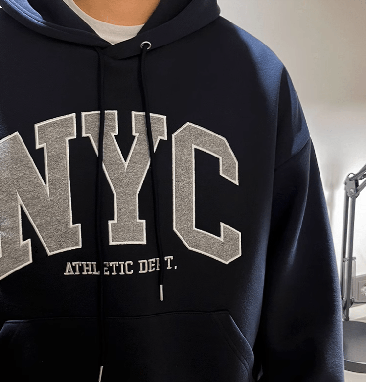 RT No. 10955 EMBROIDERED NYC PULLOVER HOODIE