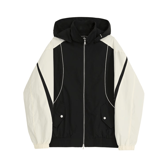 RT No. 11207 TWO TONE ZIP-UP HOODED JK