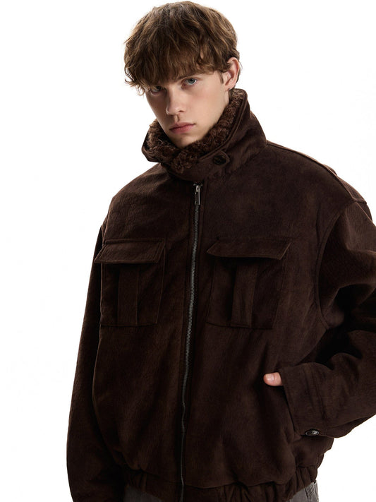 RT No. 59024 WOOLEN FUR COLLAR JACKET