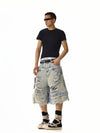 RT No. 18211 DISTRESSED BLUE DENIM SHORTS