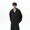 RT No. 40525 PLAID BUTTON UP HOODED SHIRT