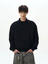 RT No. 45022 DOUBLE HENRY COLLAR SWEATER