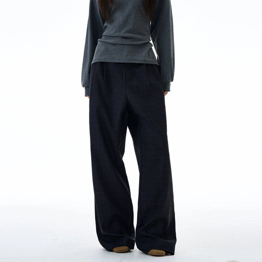 RT No. 20019 PLAID STRAIGHT PANTS