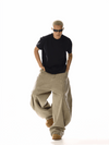 RT No. 19836 KHAKI SCIMITAR BAGGY PANTS