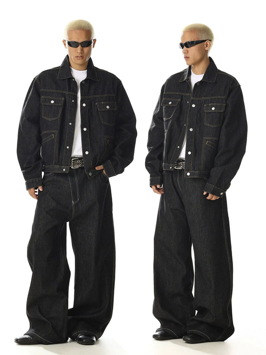 RT No. 27999 BLACK STITCH DENIM JK